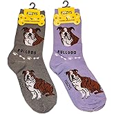 Foozys Unisex Crew Socks | Canine/Dog Collection | Bulldog