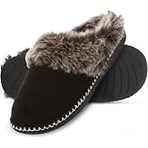 Floopi House Slippers for Women, Aztec Fur Lined Clog Womens Slippers Cozy Memory Foam with Indoor and Outdoor Anti Skid Sole