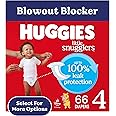Huggies Size 4 Diapers, Little Snugglers Baby Diapers, Size 4 (22-37 lbs), 66 Count, Packaging May Vary