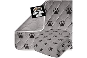 GORILLA GRIP Washable Puppy Pads, 40x26, Slip Resistant Dog Crate Mat, Waterproof Cloth Pee Pad for Training Puppies in Playpen, Reusable Pet Incontinence Blanket, Protects Sofa, Furniture, Floors