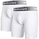 COOLOMG 2-Pack Youth Boys Compression Shorts with Cup Pocket for Baseball Football MMA Lacrosse,NO Cup