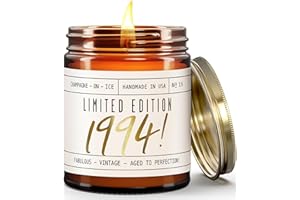 SOY AND SASS 30th Birthday Gifts for Her - 'Limited Edition 1994' Soy Candle, w/Champagne on Ice I 30th Birthday Gifts for Women I 1994 Birthday Gifts for Women I 9oz Reusable Jar, 50Hr Burn, Made in USA