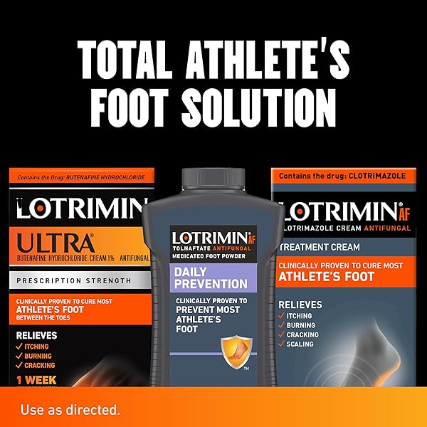 LOTRIMIN ULTRA 1 WEEK ATHLETE’S FOOT TREATMENT, PRESCRIPTION STRENGTH BUTENAFINE HYDROCHLORIDE 1%, CURES MOST ATHLETE’S FOOT BETWEEN TOES, CREAM, 53 OUNCE (15 GRAMS) (PACKAGING MAY VARY)