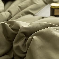 ROSGONIA Queen Comforter Set Olive Green, 3pcs