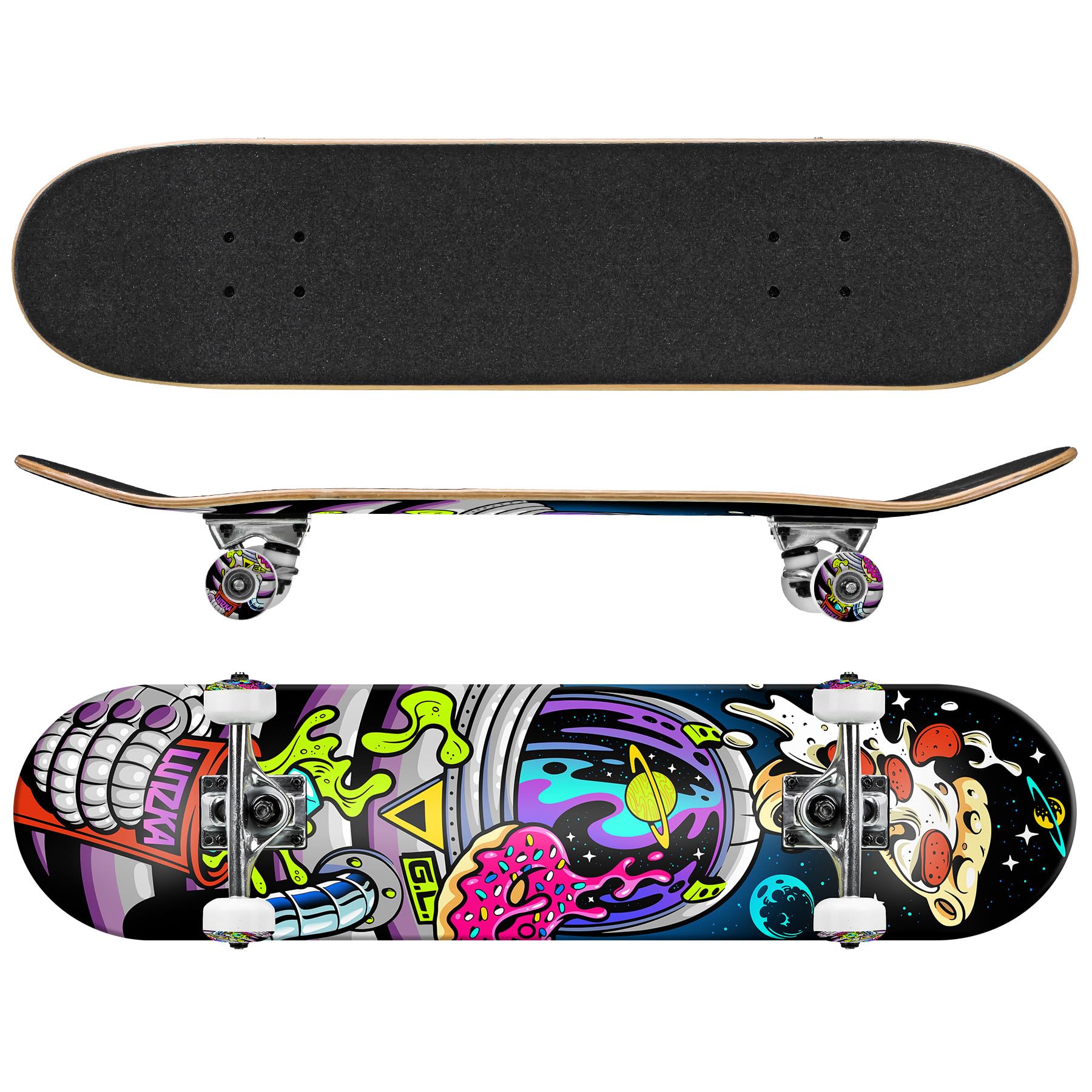 Roller Derby Deluxe Series Complete Skateboard for Beginners, Kids, Teens and Adults