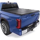 5.5FT Quad Fold Hard Truck Bed Tonneau Cover Compatible with 2014-25 Tundra | Toyota Tundra On Top Aluminum Bed Tonneau Cover with T Slot Rails Deckrail System that Weatherproof and UV-Resistant (66in)