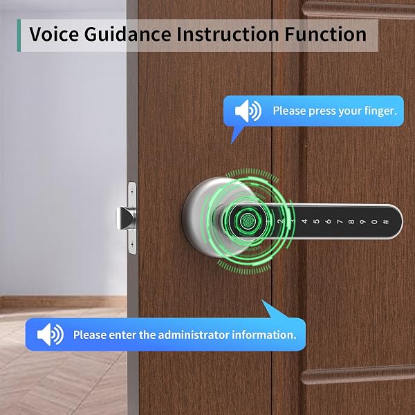 FINGERPRINT DOOR LOCK BIOMETRIC DOOR LOCK WITH KEYPAD WITH HANDLE FOR HOME HOTEL OFFICE APARTMENT BEDROOM