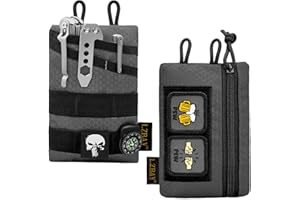 LZBAY EDC Pouch,Multitool Pocket Organizer to Carry EDC Gears,Nylon Tool Pocket with 4 Pockets Tool Storage EDC Pouch,EDC Belt Pouch for Men,Small EDC Utility Molle Pocket Organizer Bag