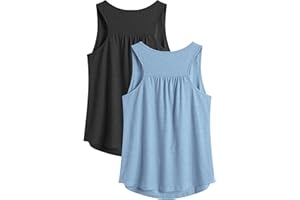 PINSPARK Workout Tank Tops for Women Racerback Loose Fit Yoga Top Sleeveless Gym Shirt Running Athletic Tanks Pack S-3XL