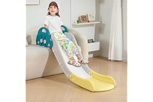 LUUYOUU Children's Couch Slide Can Be Used with Beds, Stairs, Bedside Tables and Stairs Family Simple Slide is Suitable for Indoor use It Van be Easily Set up with a Max Load of 200LB (The Beatles, Yellow)