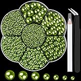 Nail Art Flat Back Half Round Pearl Kits 27, 1 Box