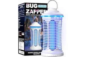 Bug Zapper Indoor Outdoor, 4200V Electric Mosquito Zapper with 4000mAh Rechargeable Battery, USB-C Charging, 1/2 Acre Coverag