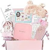 First Period kit for Girls | 22 PC Period Packs for Young Girls First Time | First Period Gift for Teen Girls with Sanitary Pad Storage Bag, Wipes, Bracelet, Eye Mask, Socks and More(Pink)