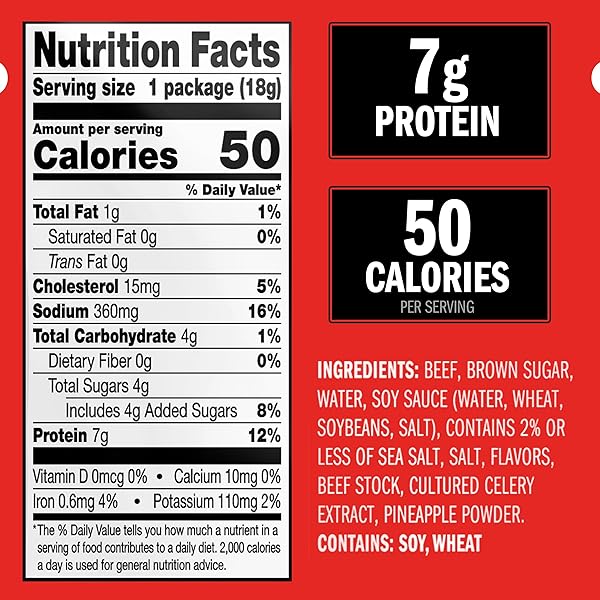 JACK LINK’S BEEF JERKY, TERIYAKI, MULTIPACK BAGS – FLAVORFUL MEAT SNACKS FOR LUNCHES, READY TO EAT PROTEIN SNACKS, INDIVIDUAL PACKS – 7G OF PROTEIN, MADE WITH 100% BEEF – 0.625 OZ (PACK OF 20)
