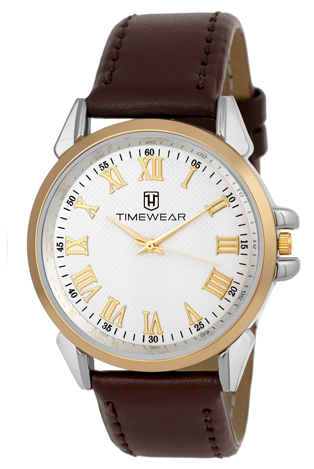 Buy TIMEWEAR Analog Pearl Dial Genuine Leather Strap Watch for Men 107WDTG Online at Low