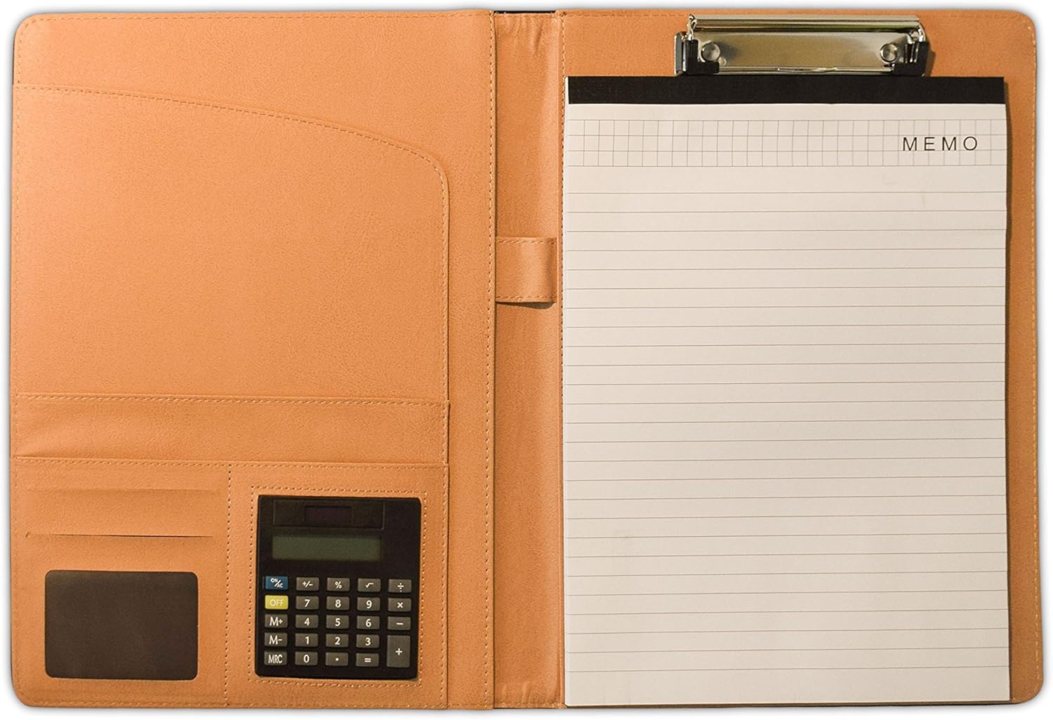 Clipboard Folder A4,SAYEEC Faux Leather Portfolio with Calculator