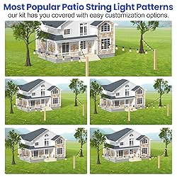 BLIKA String Light Hanging Kits, 250FT Coated