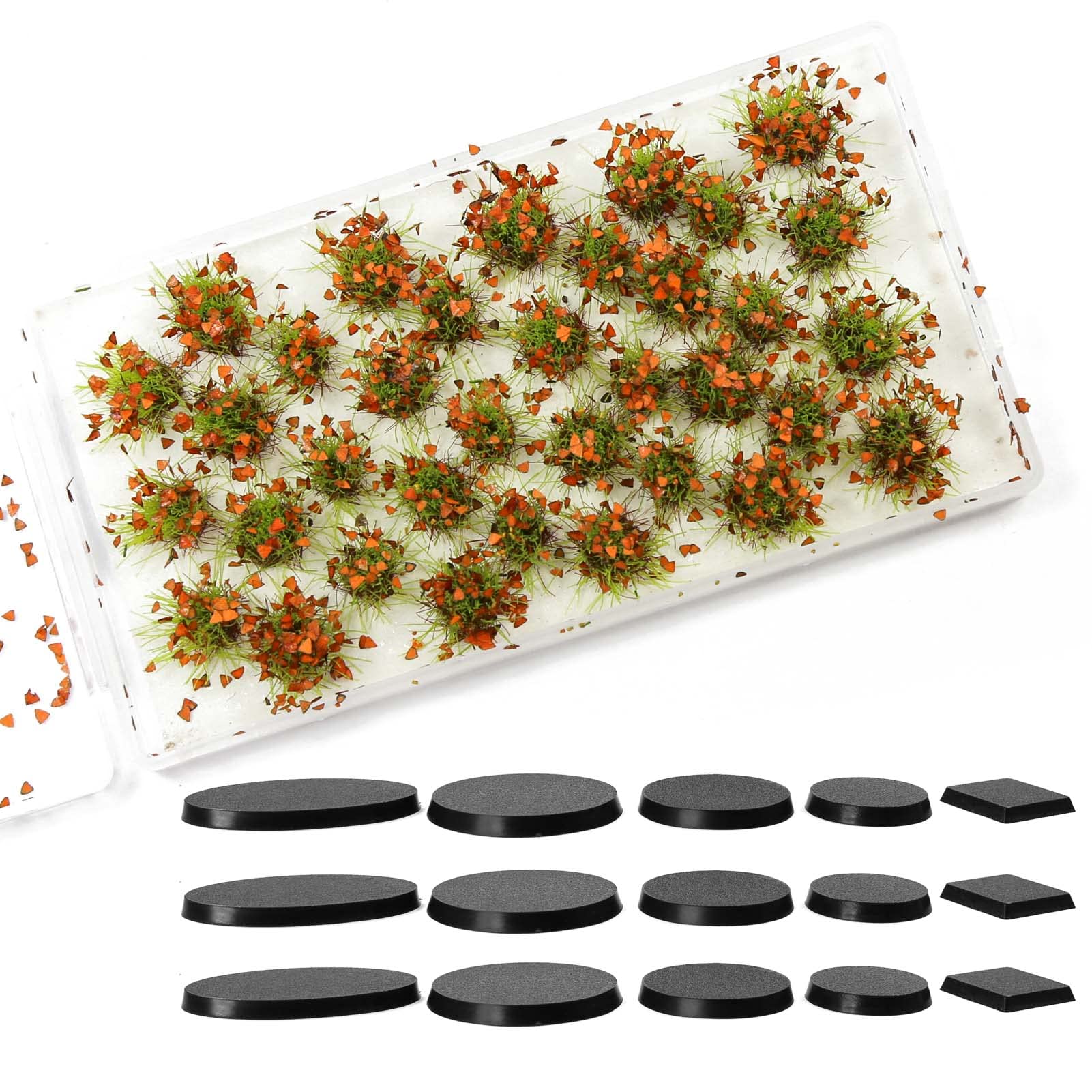 Evemodel One Pack Static Grass Tuft With Model Base Bush Cluster Simulation Landscape Diycraft Mini Garden Decoration (Yellow)