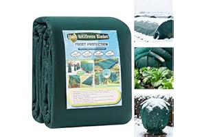 LUCKIPLUS Plant Covers Freeze Protection 10 x 50 FT, 1.5oz/yd² Thick Non-Woven Frost Cloth Blanket for Outdoor Plants, Reusable Floating Row Cover for Winter Vegetables Plants Raised Garden Bed