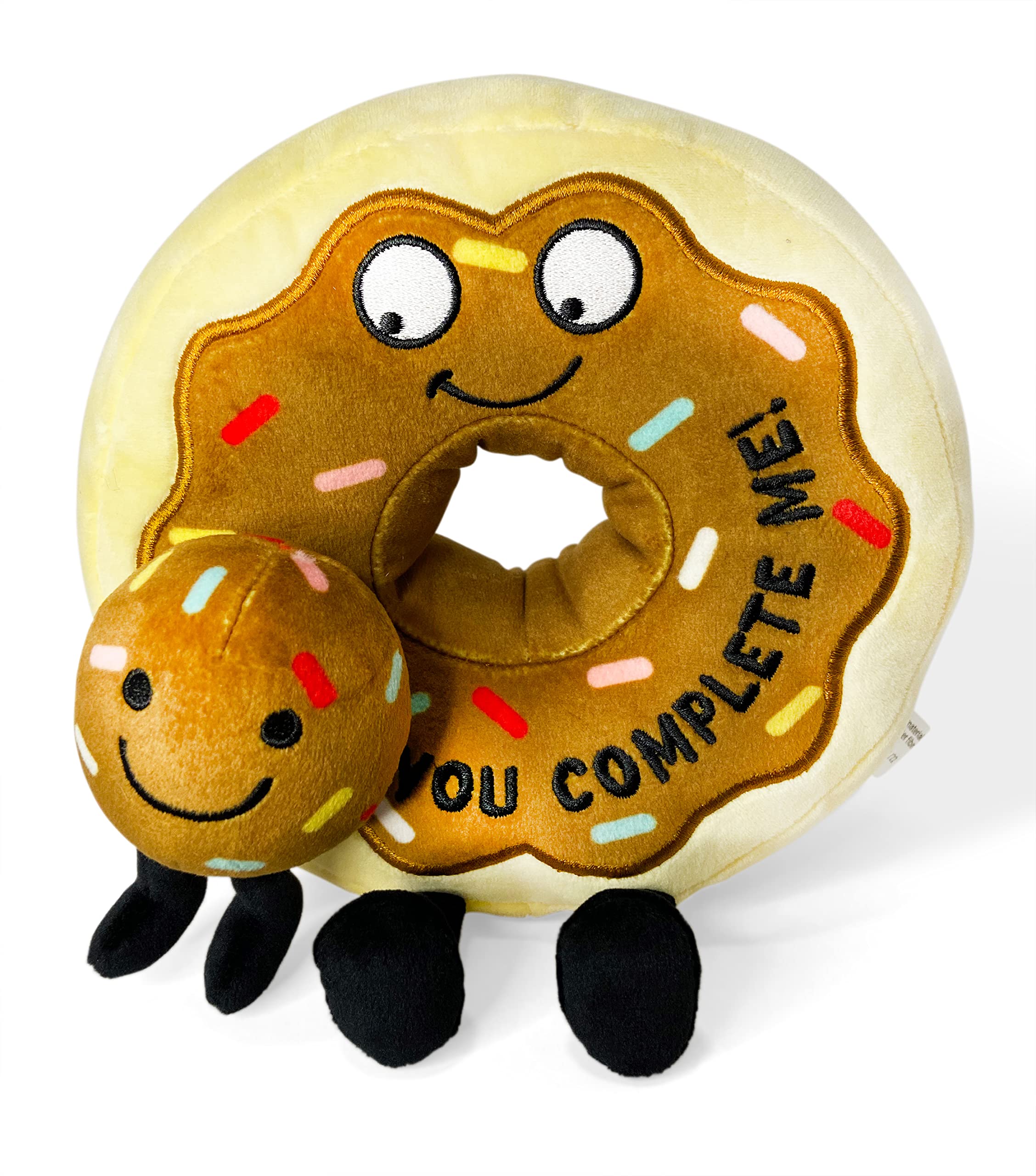 Punchkins You Complete Me Adult Chocolate Doughnut Theme Plushie