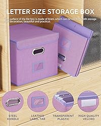 Oterri 3 Pack File Organizer Box,File Box,Small