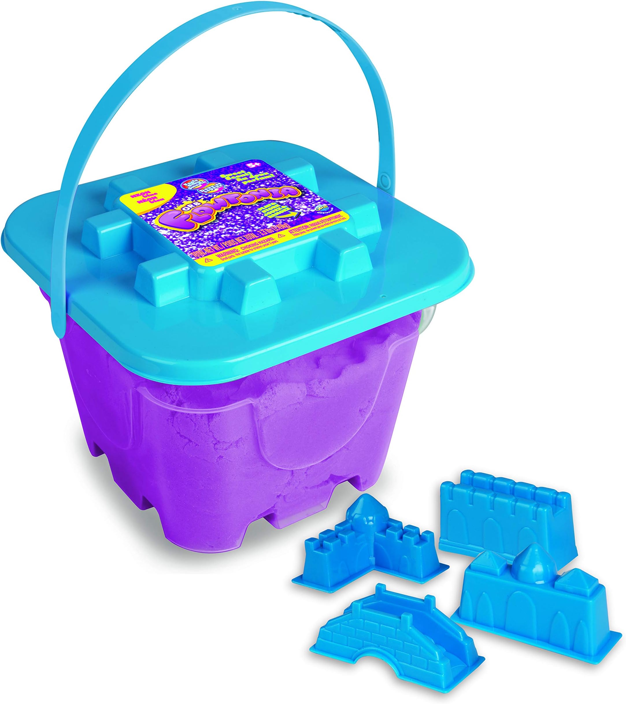 ORB Flowtonia Play Bucket, 1.5 lbs of Tactile, Moldable, Stretchy, Free Flowing Fun | Purple (1393000600)