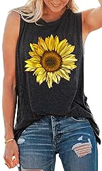 Sunflower Tank Tops Women Sunflower Graphic Tees