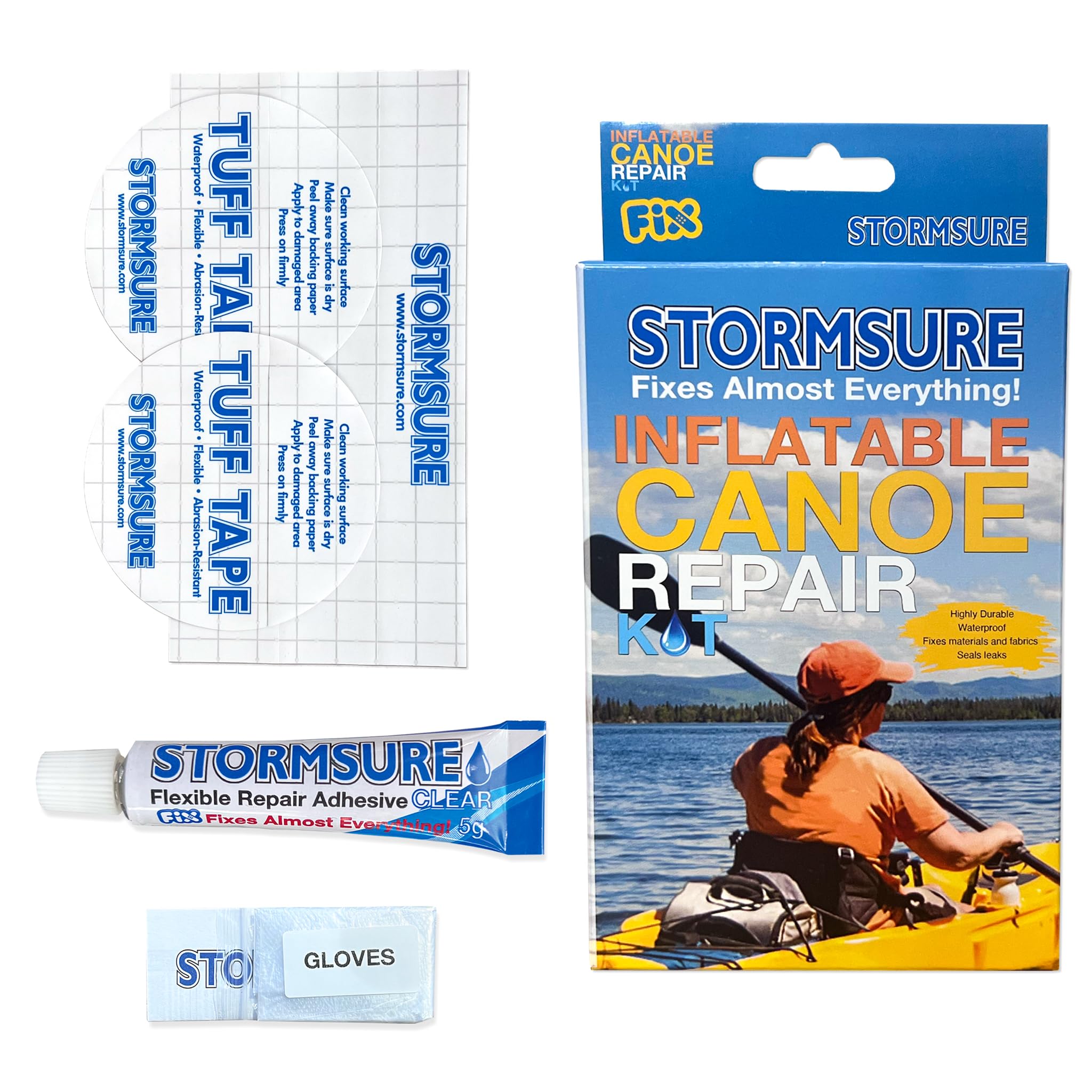 Stormsure Inflatable Canoe & Kayak Repair Kit - Ideal for Inflatable Kayaks and Canoe: Quick Fix for Punctures, Rips and Leaks