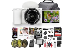 Sony ZV-E10 Mirrorless Camera Kit (White) with 16-50mm II Power Zoom Lens | 4K Video | Real-Time Autofocus | Creator Camera +