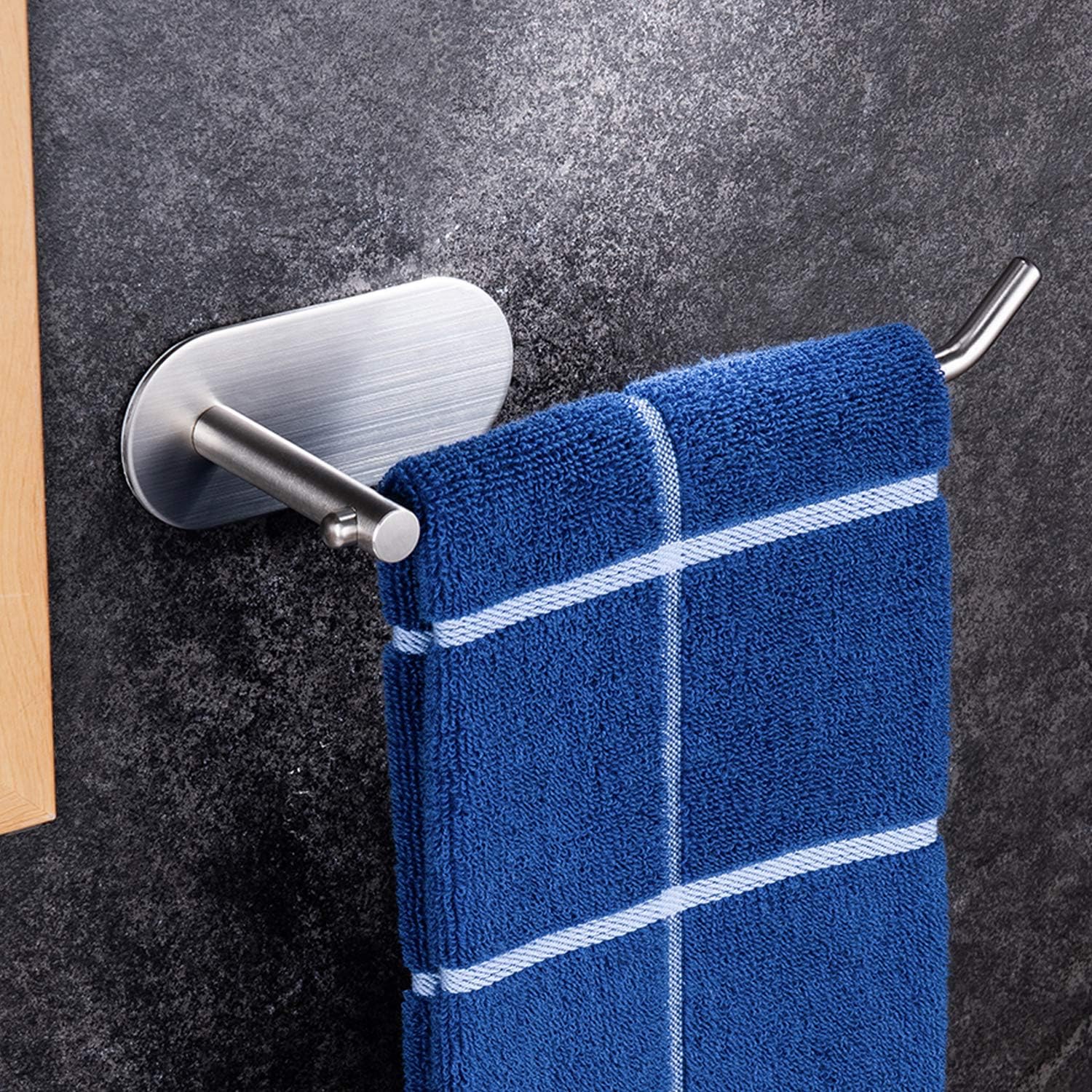 DELITON Hand Towel Holder/Towel Ring - Self Adhesive Bath Towel Bar Stick on Wall for Bathroom, Stainless Steel: Home & Kitchen
