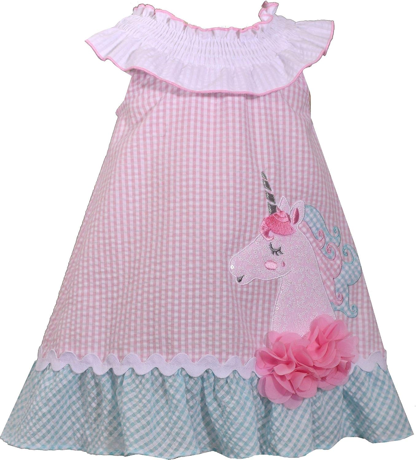 pink blue frock for baby girl