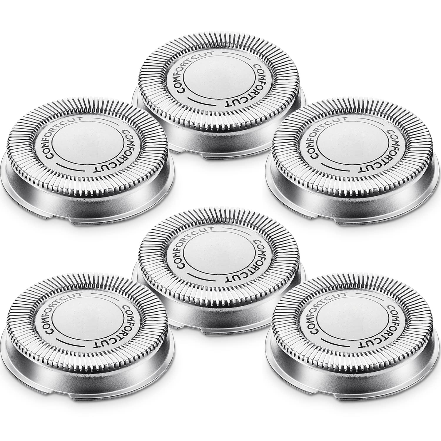 Mudder 6 Pack Replacement Shaver Heads Compatible with Electric Razor Series 1000, 2000, 3000, 5000 Replacement Blades for Model At8xx/at7xx/pt8xx/pt7xx Style with Pointed Blade, Non-Original