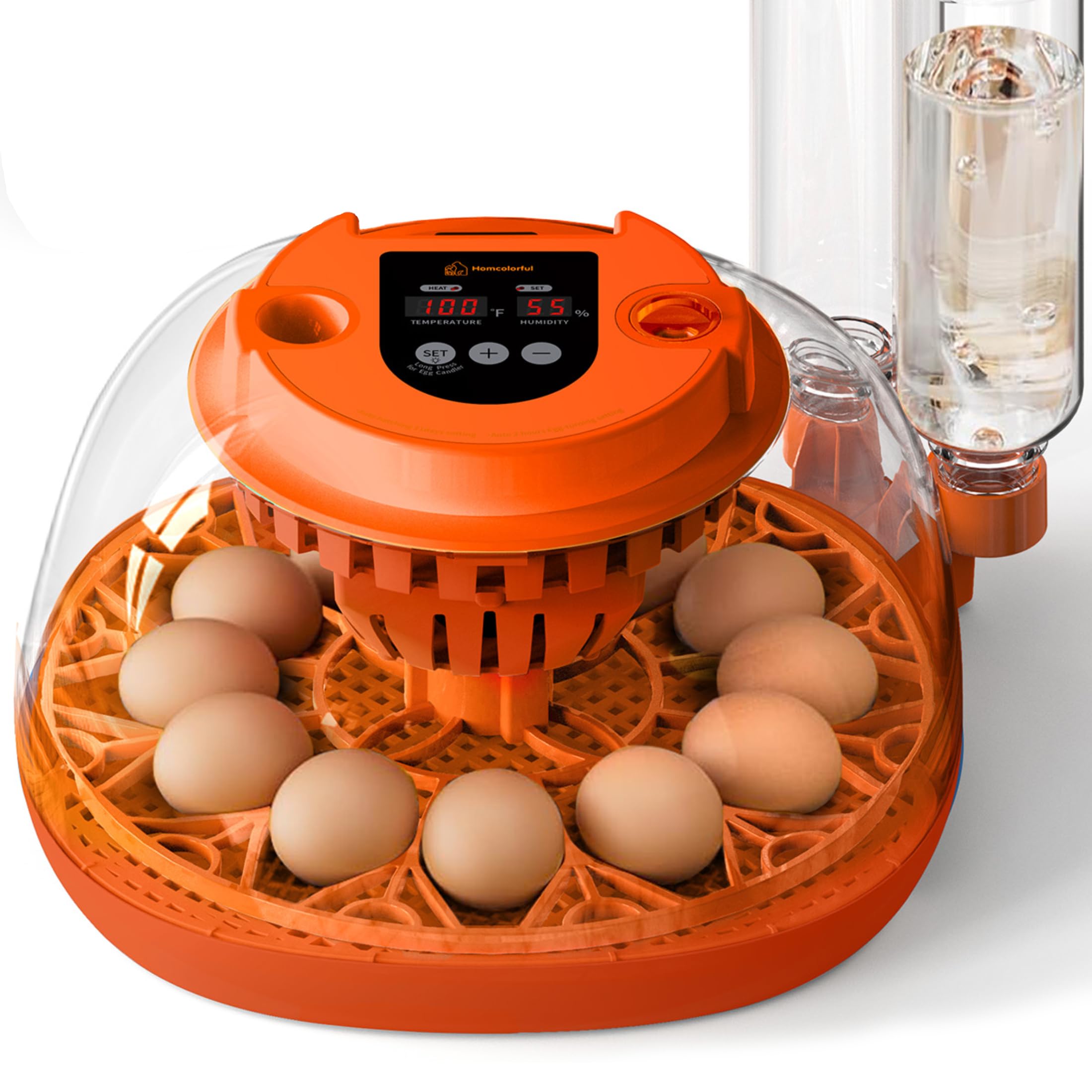 Photo 1 of 12 Egg Incubator with Automatic Turning & Humidity Control, Fully Automatic Incubators with Egg Candler, STEM/STEAM Educational kit, for Hatching Chicken, Duck, Quail, Pigeon, Home, Classroom Use