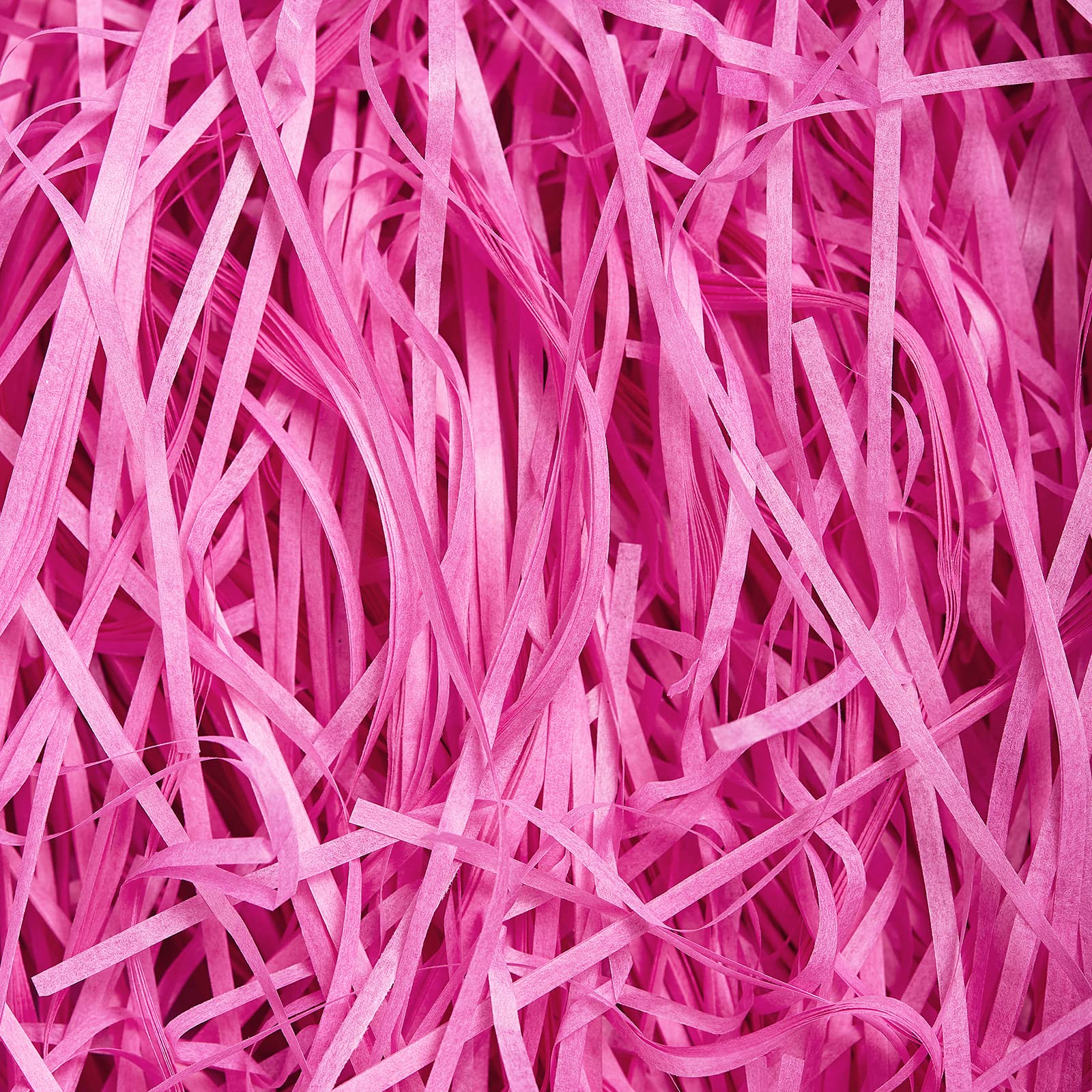 500g Hot Pink Shredded Tissue Paper for Gift Boxes, Dust-free Bright Pink Shredded Paper for Hamper, Soft to the Touch, Ideal Hamper Filling and Gift Packaging Filler
