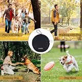 Sheryl&Rain Small Dog Treat Bag 4.72 Inch Round Zipper Carabiner Hands-Free view 7