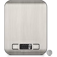 CROWNFUL Food Scale, 11lb Digital Kitchen Scales Weight Ounces and Grams for Cooking and Baking, 6 Units with Tare Function (