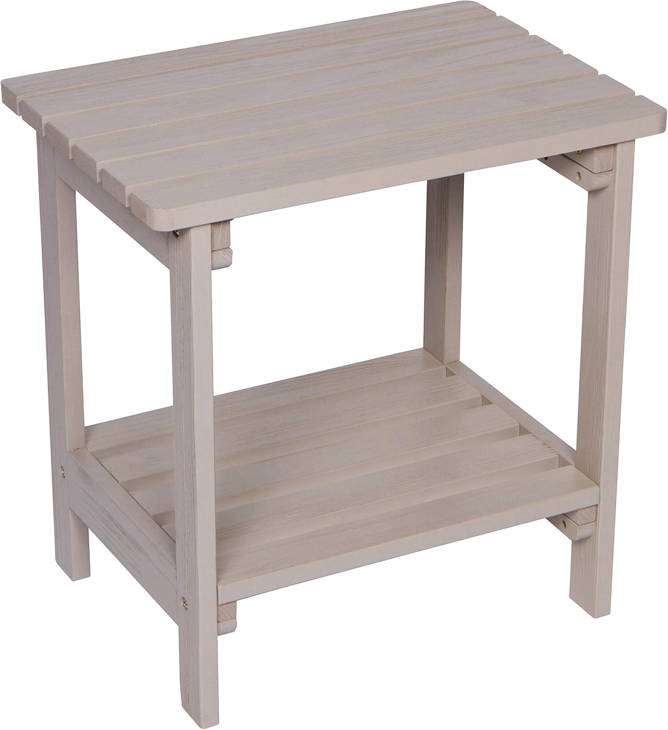 Shine Company 4114EW Indoor/Outdoor Rectangular Hydro-TEX Finish, Eggshell White Side Table : Garden & Outdoor
