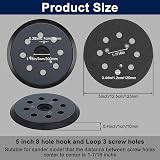 Poweka 5" 8 Hole Hook & Loop Sander Backing Pad for Makita BO5010 BO5030 BO5031K view 2