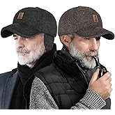Yooooomi 2 Pack Winter for Men Baseball Caps，Adjustable Warm Outdoor Hats Dad Caps