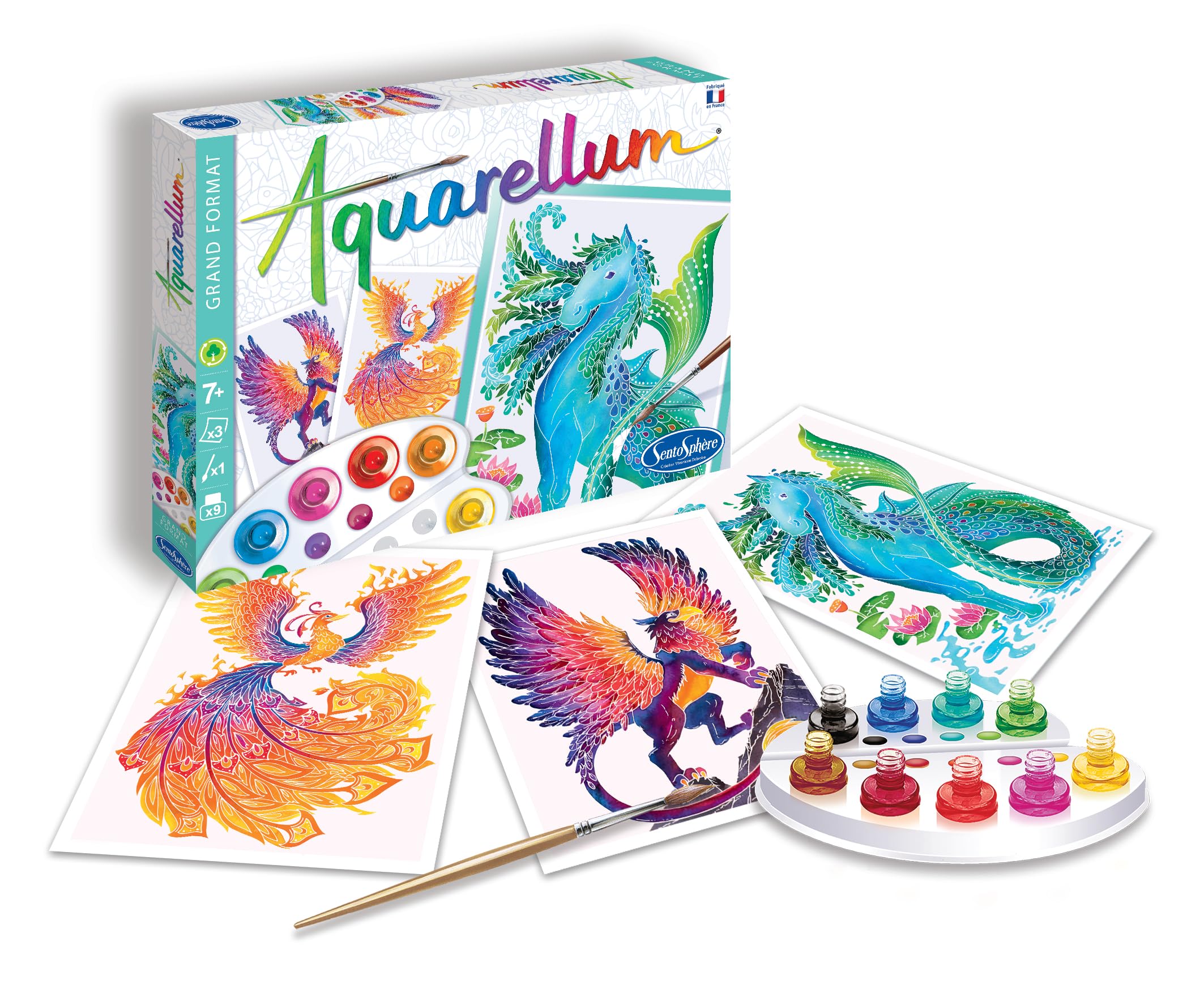Sentosphère 3906390 "Aquarellum GM Mythical Animals" Painting Set