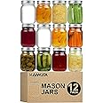 KAMOTA Mason Jars 16 OZ With Regular Lids and Bands, Ideal for Meal Prep, Jam, Honey, Wedding Favors, Shower Favors, Baby Foo