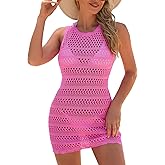 FAIRY SEASON Women Swimsuit Crochet Cover Up Summer Bathing Suit Open Back Hollow Out Swimwear Knit Bikini 2026 Beach Dresses