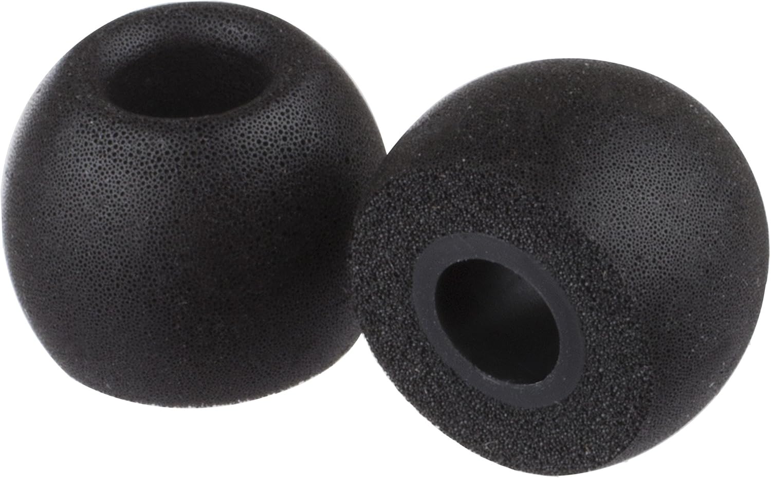 Xcessor FX4.9 Round (M) 4 Pairs of Memory Foam In Ear Earphone Tips. Replacement for Silicone Earbuds. Compatible with Most popular In-Ears Headphones with Internal Size of 5-7mm. Medium Size - Black