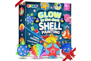 EPUMP Shell Painting Kit - Glow in The Dark Arts and Crafts for Kids Ages 6-12, Art Supplies Toy Kids Craft Paint Kits for Boys Girls Christmas Birthday Gift Toy