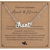 AHAETH Aunt Necklace for Women from Nephew Niece Best Auntie to be Birthday on Mothers Day Aunt Present