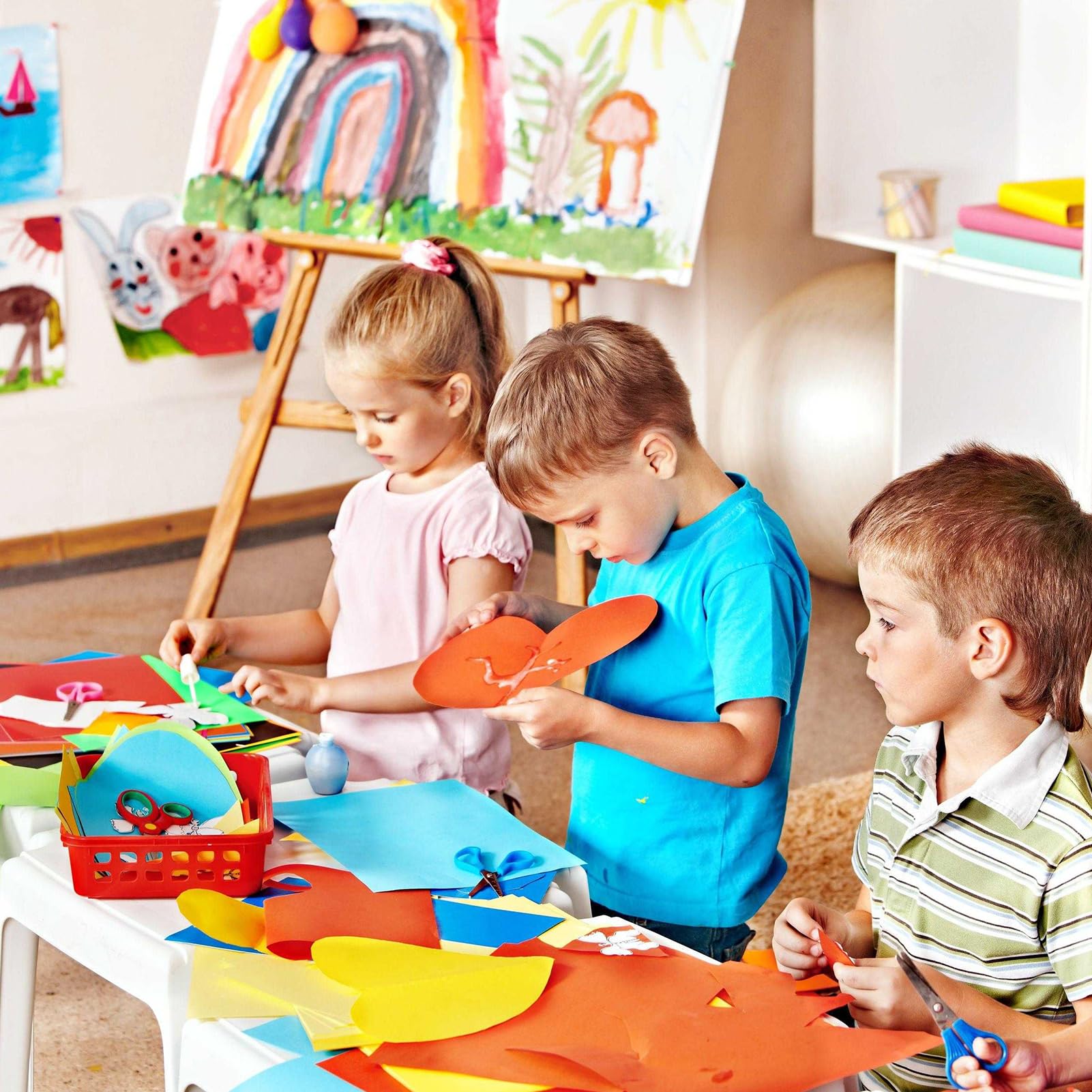 CreGear 40 Sheets Colored Cardstock Printer Paper 8.5 x 11, 10 Assorted Colors Card Stock, 180gsm/65lb Multicolor A4 Colorful Construction Paper for Crafting, Christmas DIY Card Making, Scrapbooking