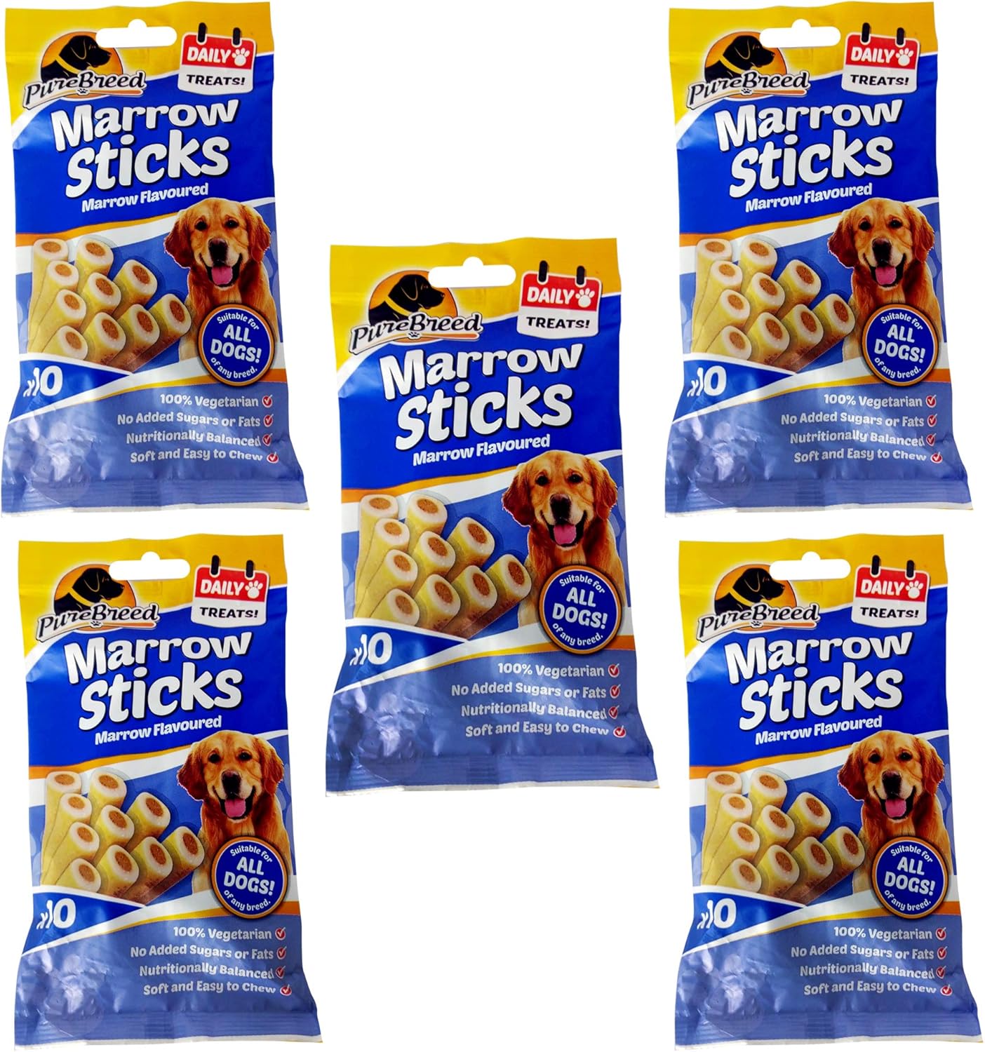 10pk x 5 Marrow Sticks Dog Treats NonToxic, Nutritionally Balanced