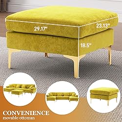 Wrofly U-Shaped Sectional Sofa Couch, 114" Comfy