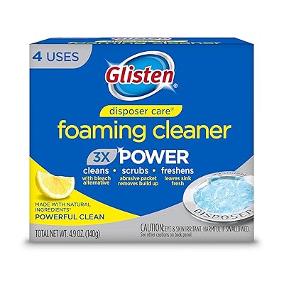 Glisten DP20B Wegwerpverzorging Schuimende afvalverwijderaar Cleaner-Twenty Pack (20 toepassingen) - Krachtige wegwerpreiniger voor volledige reiniging van geurende volledige disposer-lemon, 24,5 oz